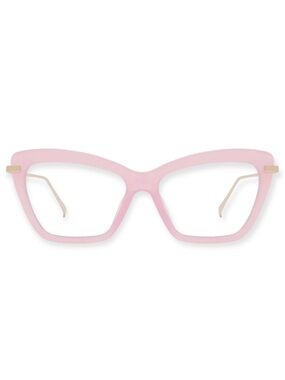 DIFF Mila Bluelight Glasses Coquille Pink & Gold Frame Blue Blocking Lenses